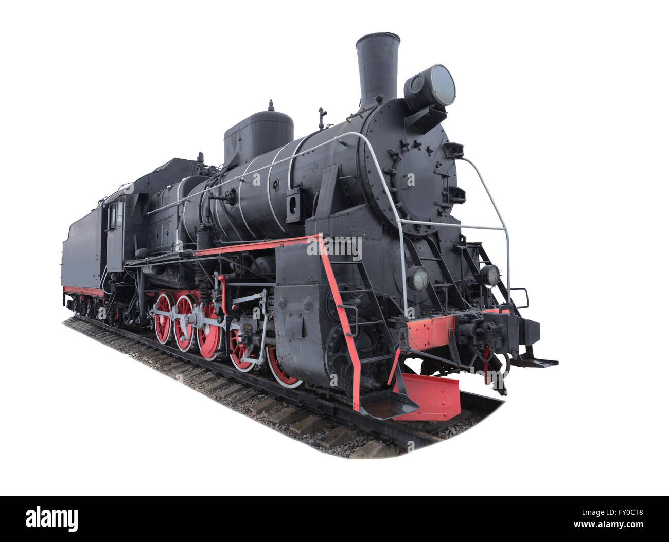 Retro-Dampflokomotive. Stockfoto