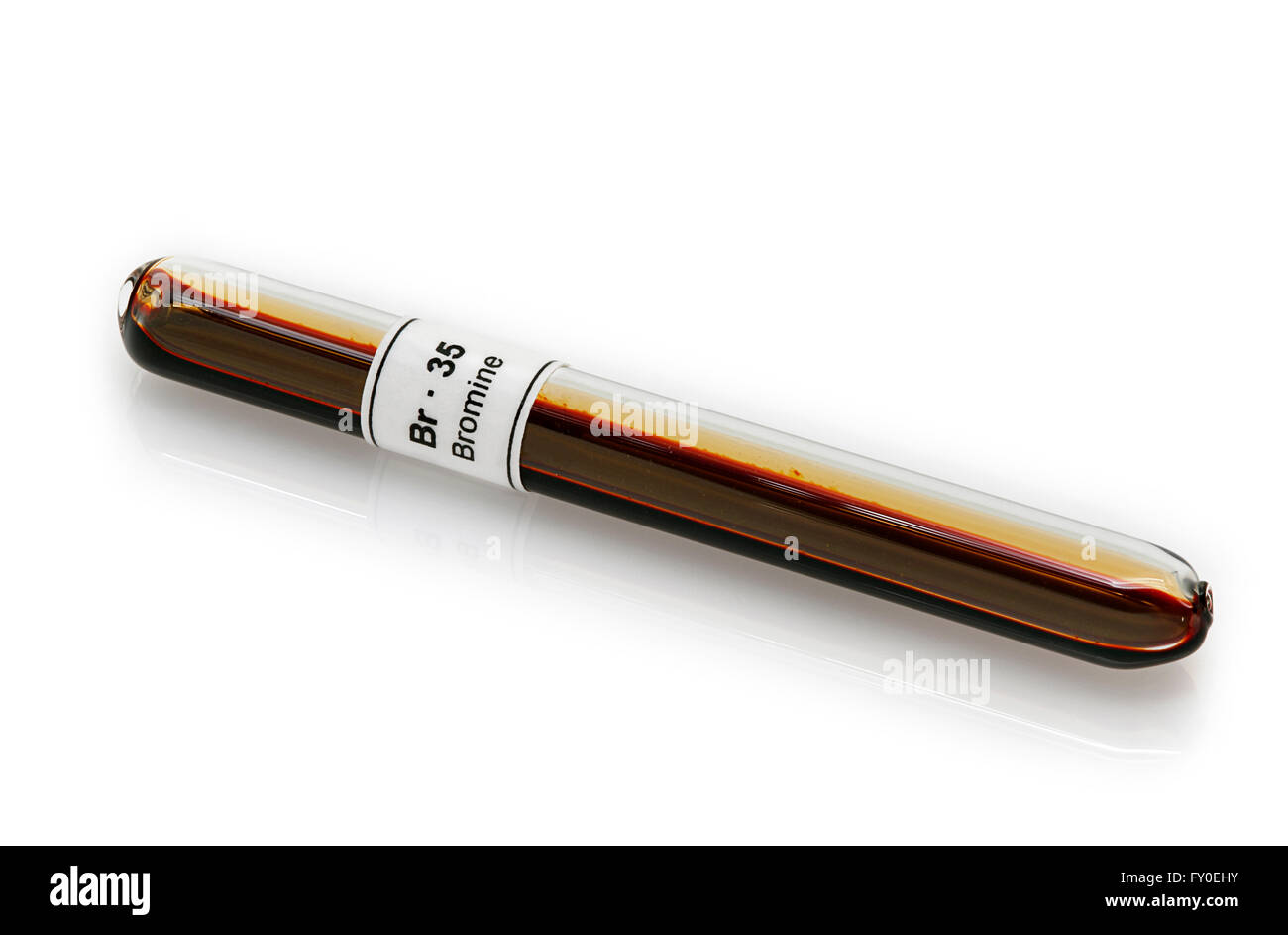 Brom, chemisches Element (Br-35) Stockfoto