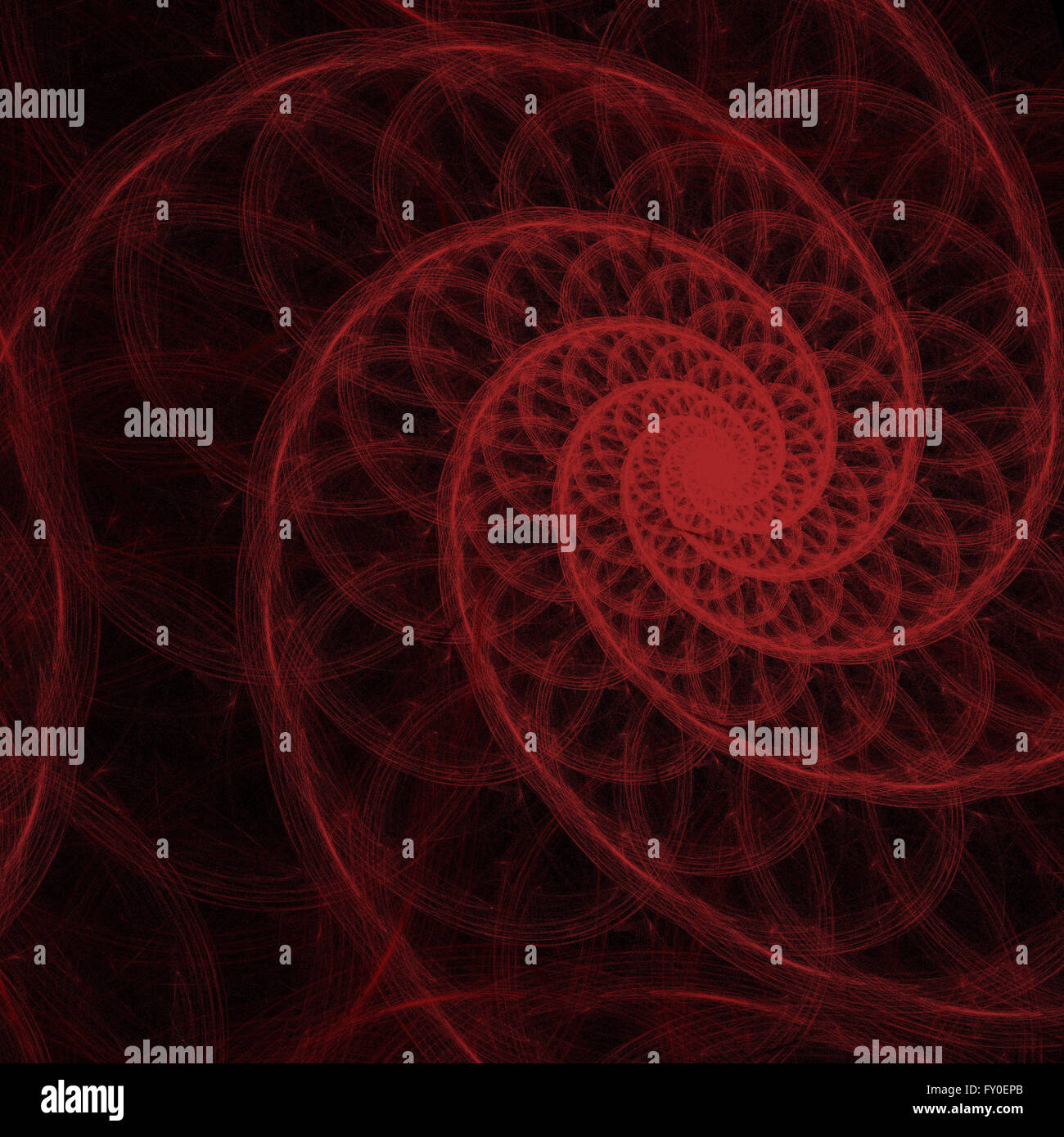 Abstrakt rot fraktale Struktur Hintergrund, fraktalen Elemente für Mathematik, Technik, Wissenschaft. Stockfoto
