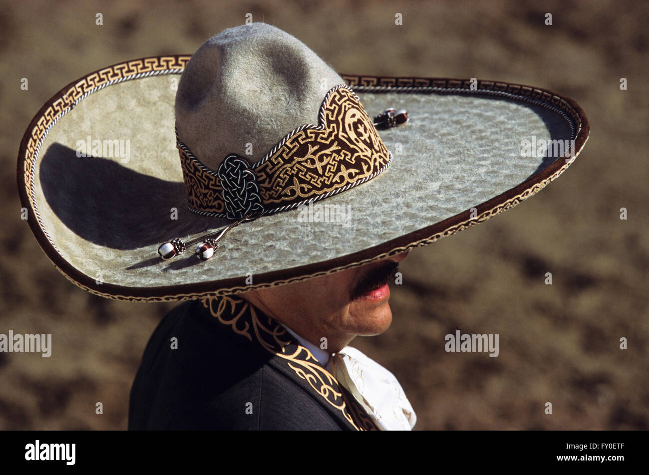 Charro Teilnehmer Tijuana in Mexiko Stockfoto