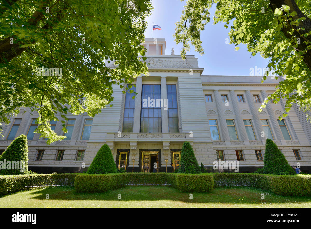 Botschaft Russland, Unter Den Linden, Mitte, Berlin, Deutschland Stockfoto