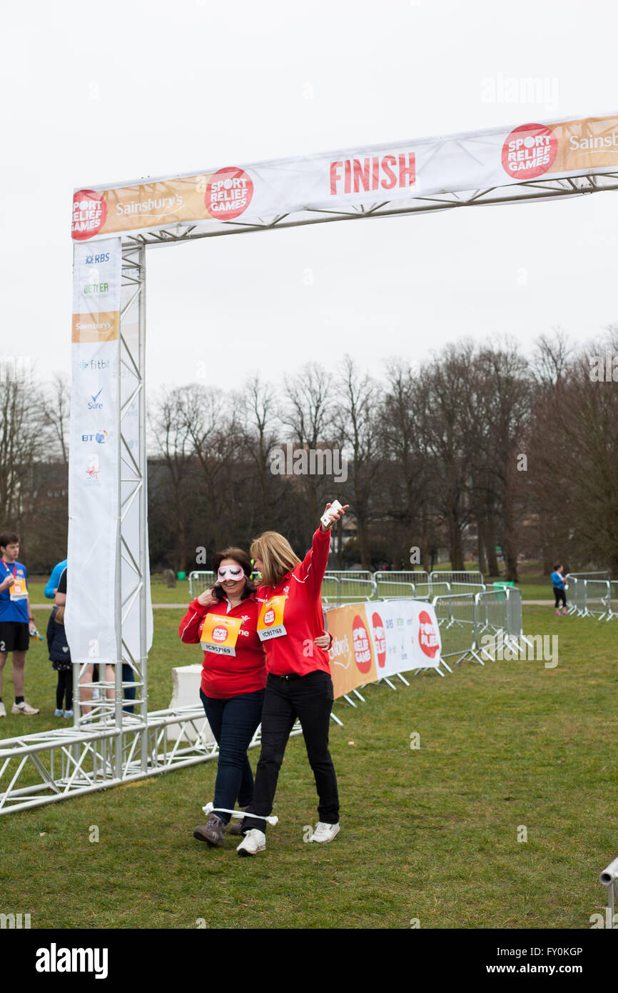 Sport Relief laufen im Bute Park, Cardiff Stockfoto