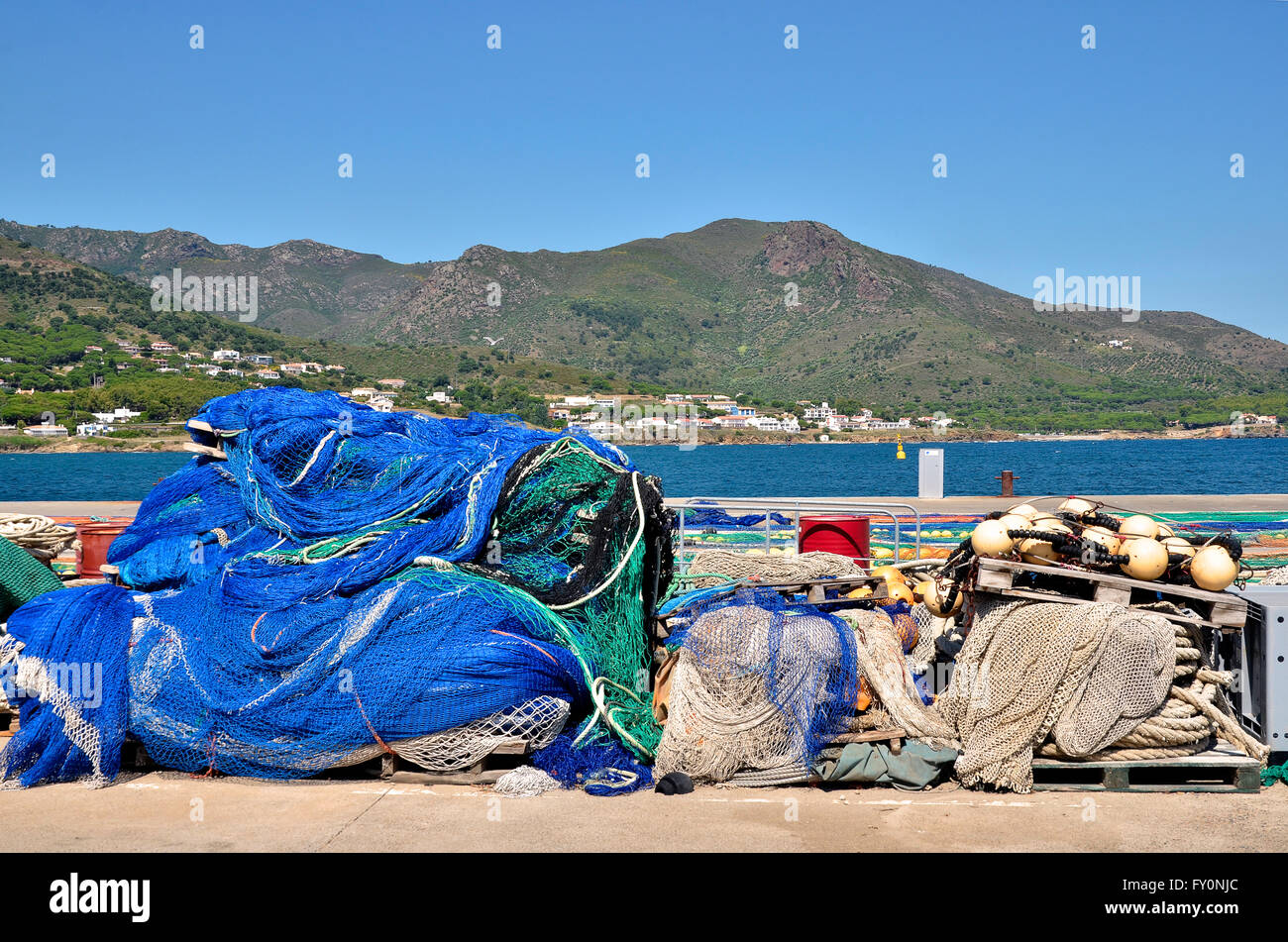 Hafen El Port De La Selva in Spanien Stockfoto