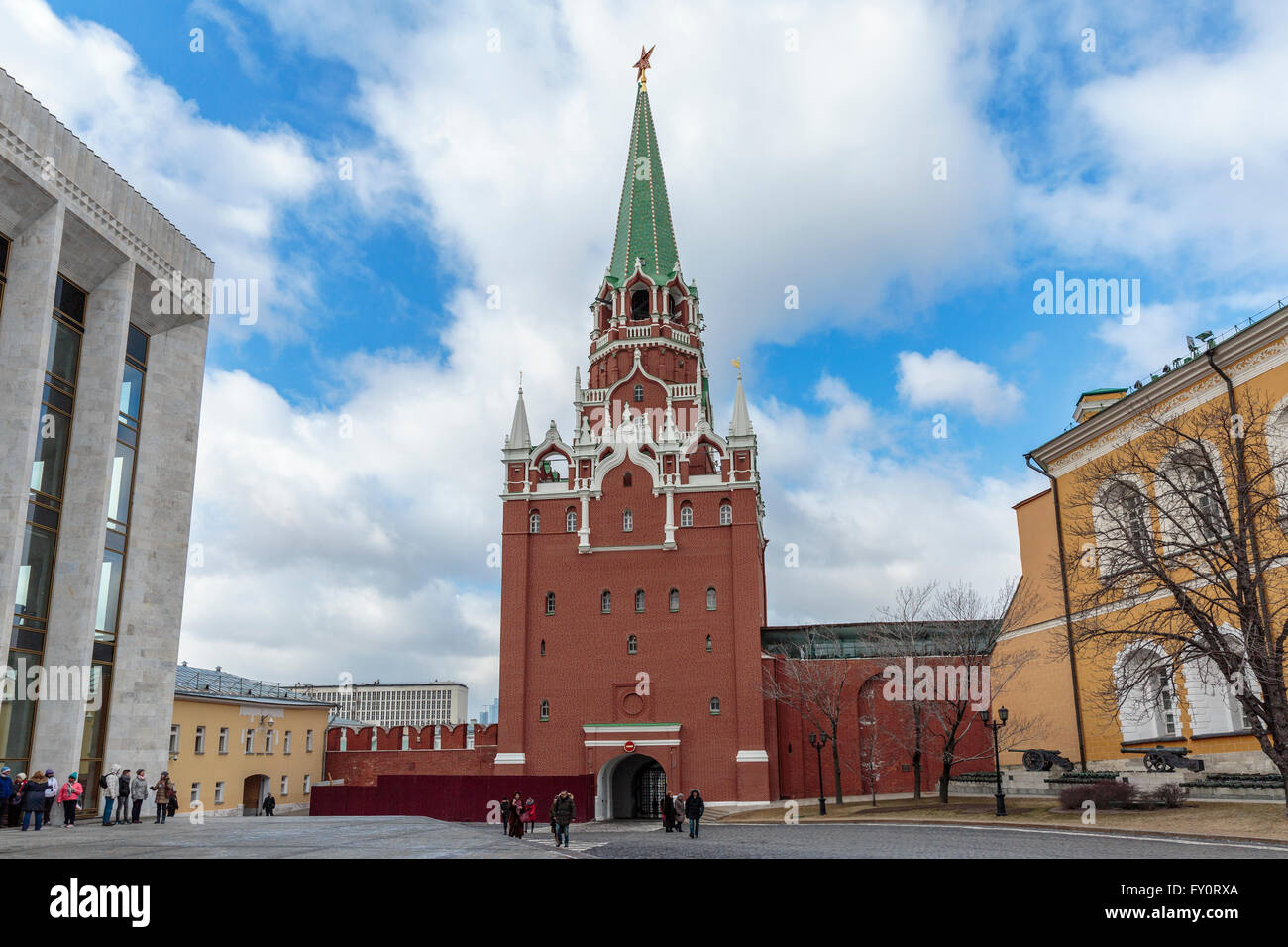 Russland, Moskau, Roter Platz, Kutafiya Turm Stockfoto