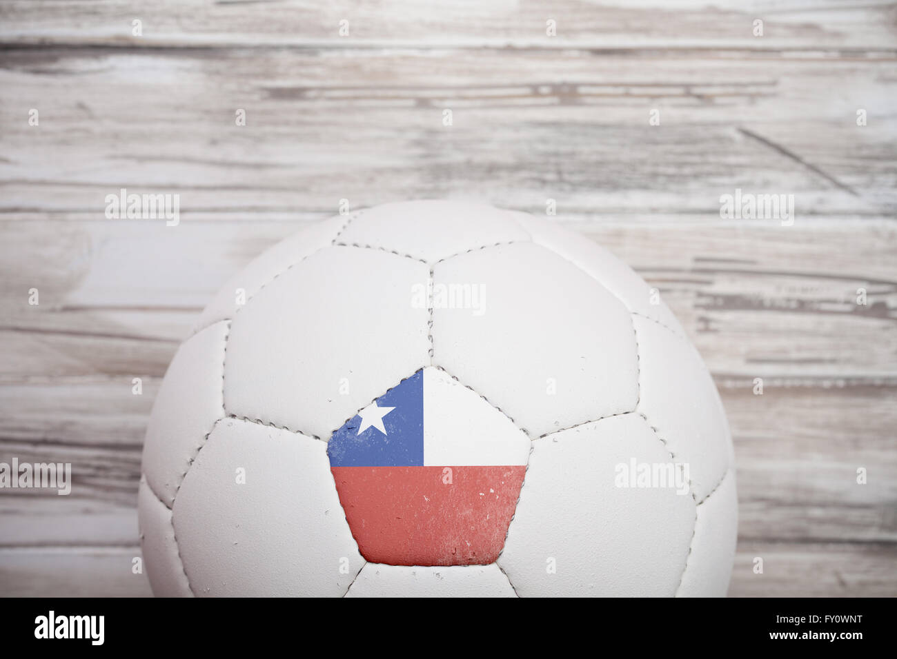 Serie mit einem Fußball mit des Landes Flaggen-Symbol auf einem Panel. Stockfoto