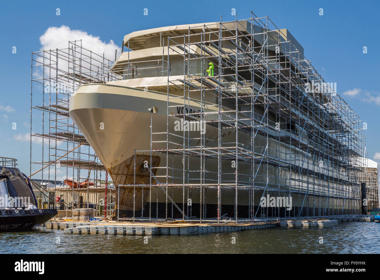 Super Yacht Werft Wartung Florida USA Stockfoto