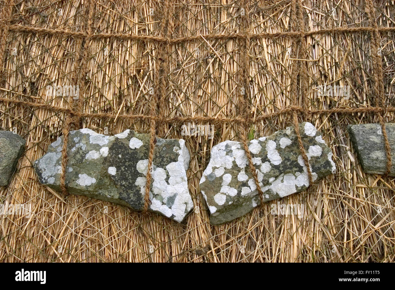 Schottland, Shetland-Inseln, Jarlshof Ruinen, mit Resten der Eisenzeit, Viking und neueren Siedlungen, Sumburgh Head-Bereich Stockfoto