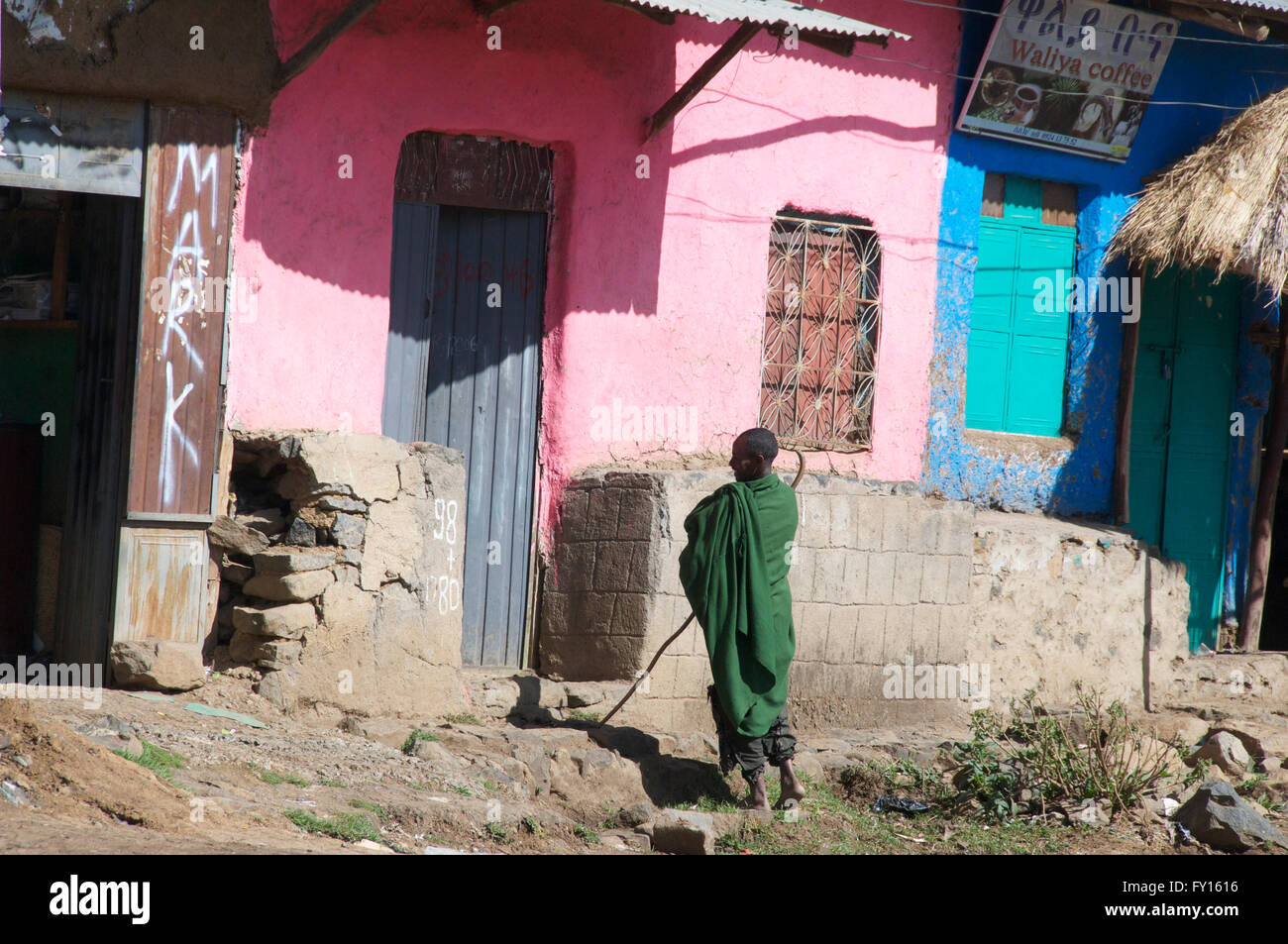 Nordäthiopien zu Ostern-Axum, Gondar, Lalibela, Simien Berge, Geladas, Tana-See, Klöster, Märkte und Menschen Stockfoto