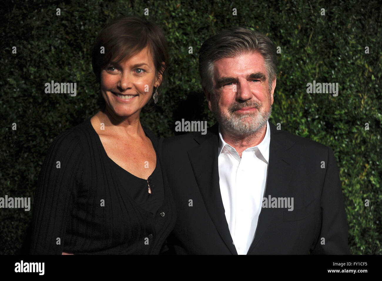 New York City. 18. April 2016. Carey Lowell (L) und Executive Tom Freston besuchen die 11. Chanel Tribeca Film Festival Künstler Jahresessen im Balthazar am 18. April 2016 in New York City. © Dpa/Alamy Live-Nachrichten Stockfoto