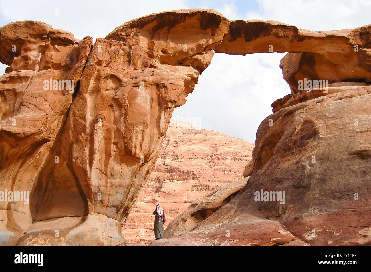 Burdah Brücke - Wadi Rum - Jordanien Stockfoto