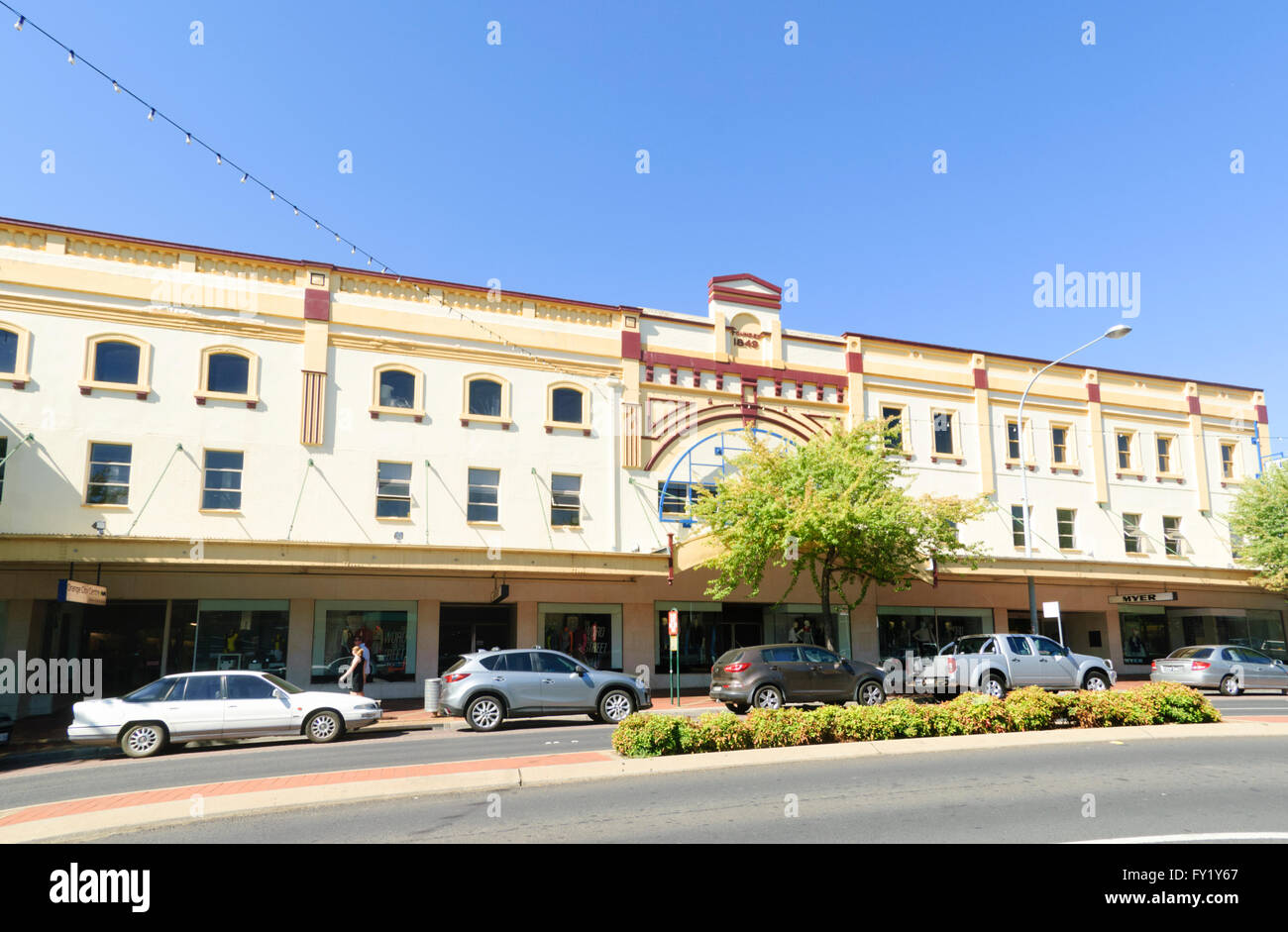 Historic Dalton Bros Gebäude, erbaut 1849, jetzt Myer Department store, Orange, New-South.Wales, Australien Stockfoto