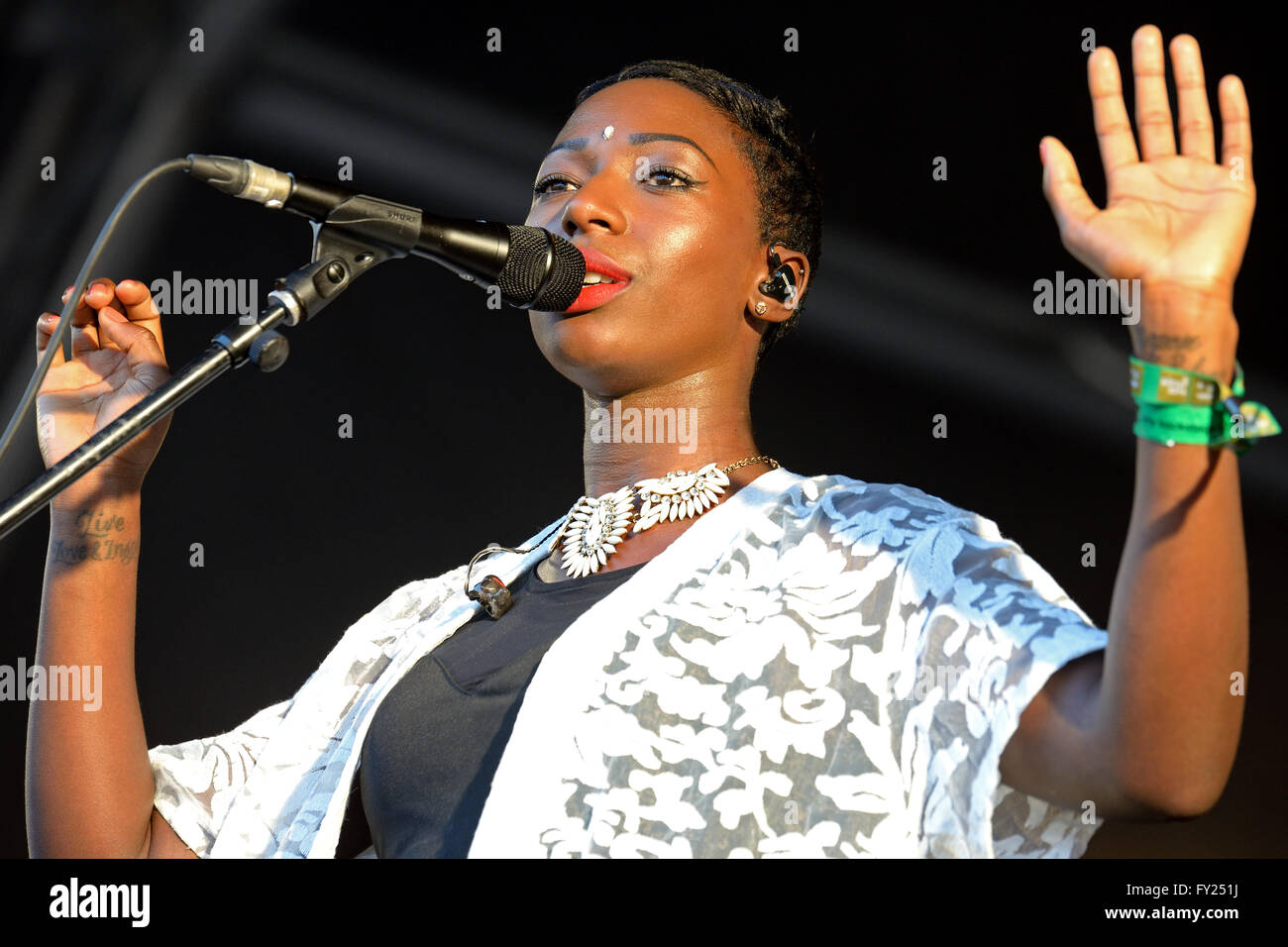 BARCELONA - 13 JUN: Bonobo (Musiker, Produzent und DJ) Auftritt beim Sonar Festival am 13. Juni 2014 in Barcelona, Spanien. Stockfoto