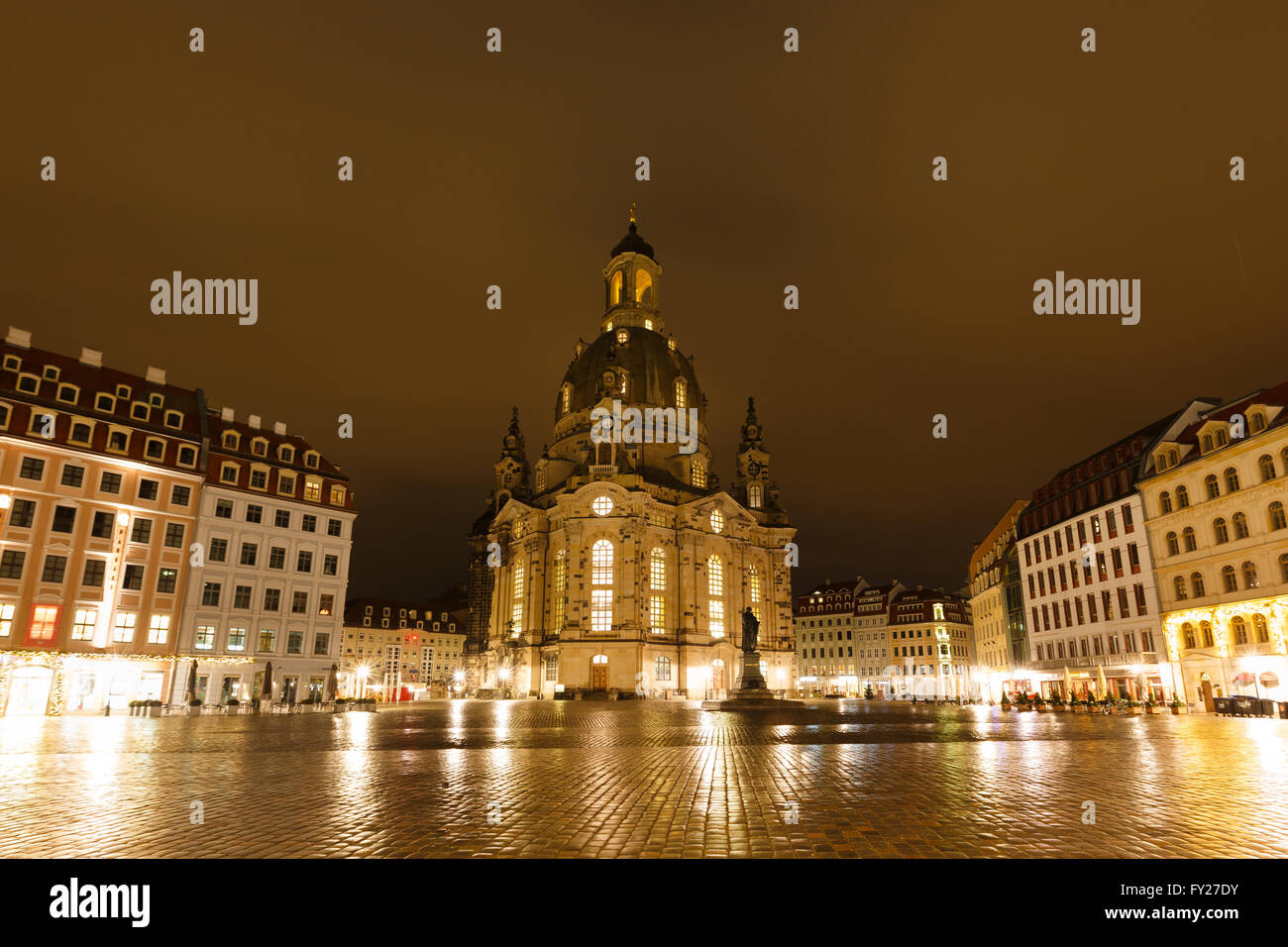 Kirche unserer lieben Frau in der Nacht, Dresden, Deutschland Stockfoto