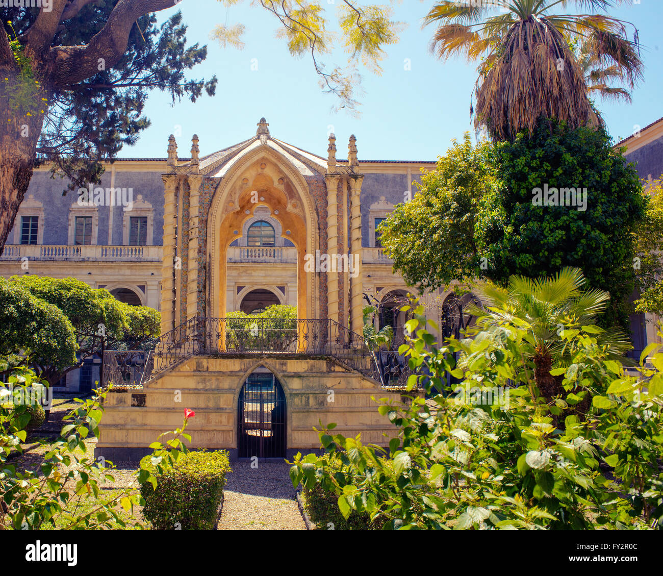 Chiostro di Levante der Benediktiner Kloster von San Nicolò Arena, Catania Stockfoto