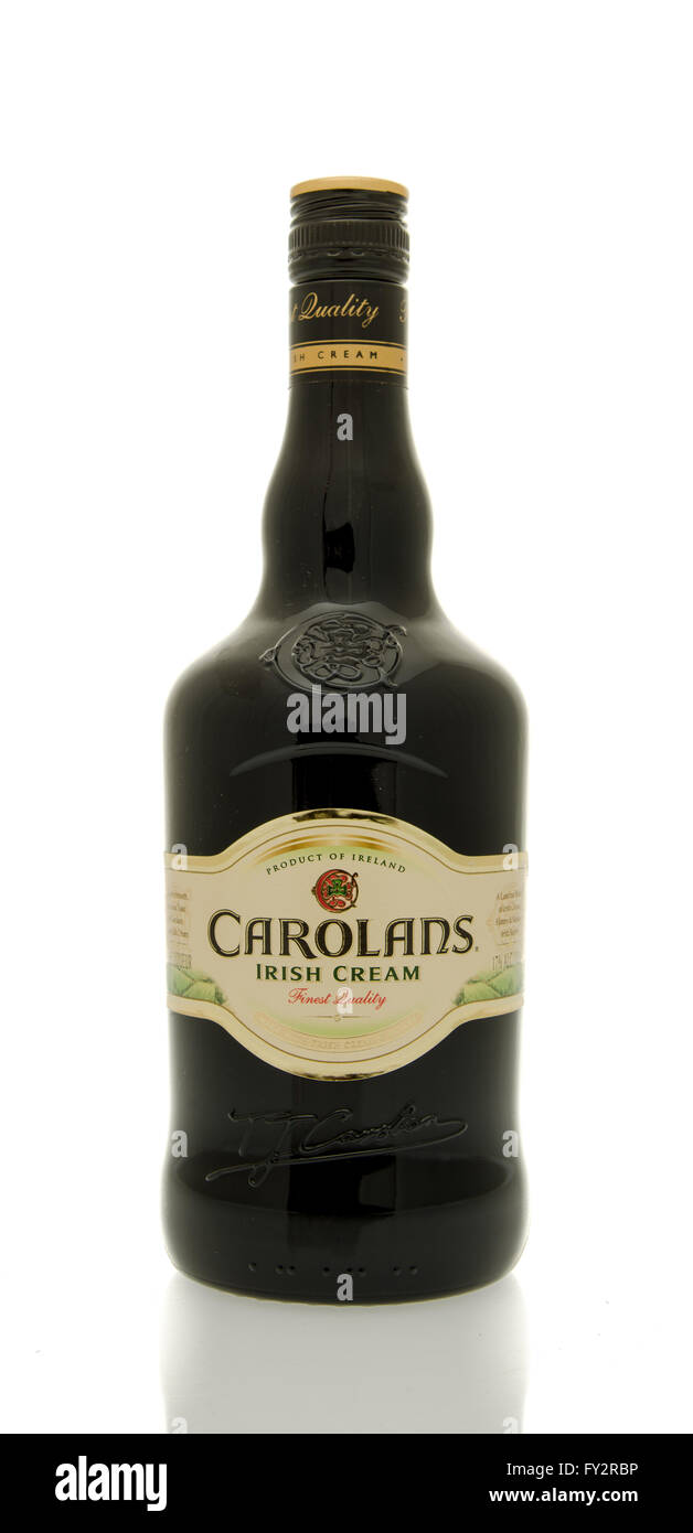Winneconne, Wisconsin - 19. März 2016: eine Flasche Carokans Irish cream Likör Stockfoto