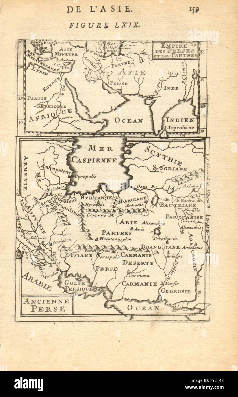 Persien (IRAN): und Reich von den Persern & Parthians.MALLET, 1683 Karte Stockfoto