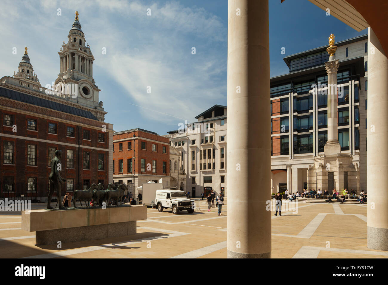 Paternoster Square in London, England. Stockfoto