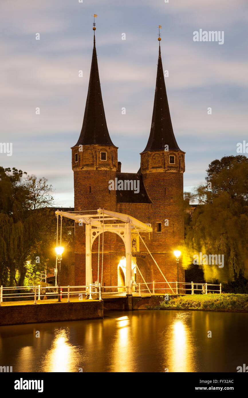 Oostpoort Tor, Delft, Holland, Niederlande Stockfoto