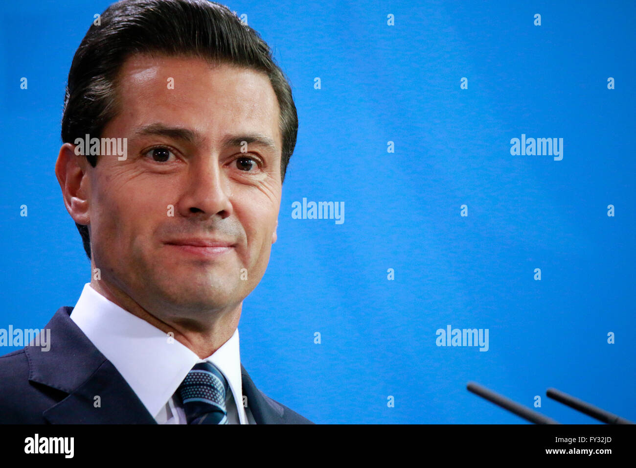 Enrique Pena Nieto - Treffen der dt. Bundeskanzlerin Mit Dem Mexikanischen Praeisdenten, Bundeskanzleramt, 12. April 2016, Berli Stockfoto