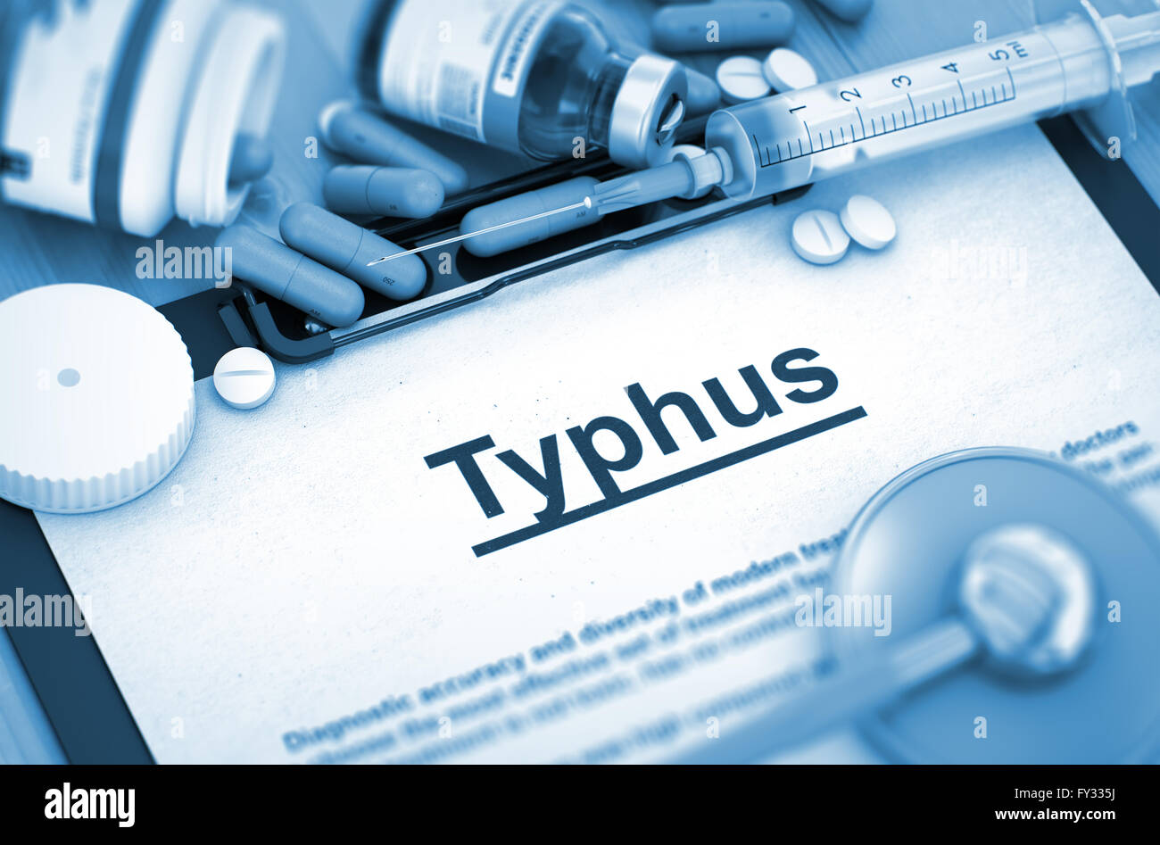 Typhus. Medizinisches Konzept. Stockfoto