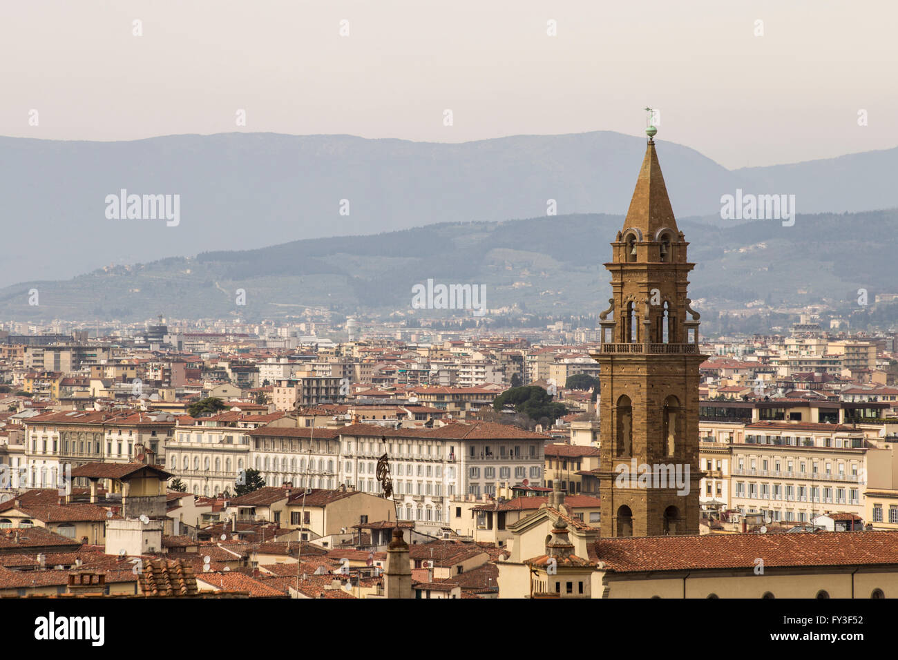 Badia Fiorentina, Skyline, Florenz Stockfoto