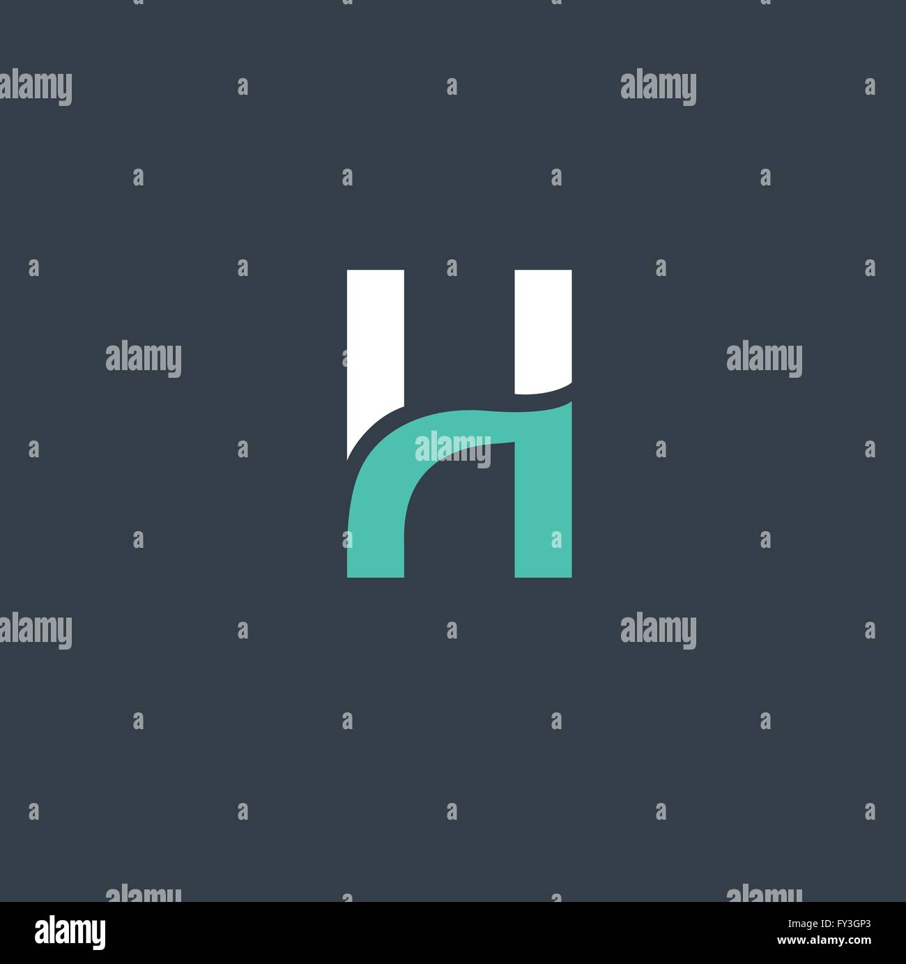 Buchstabe H Logo Symbol Designelemente Vorlage Vektor Stock Vektor