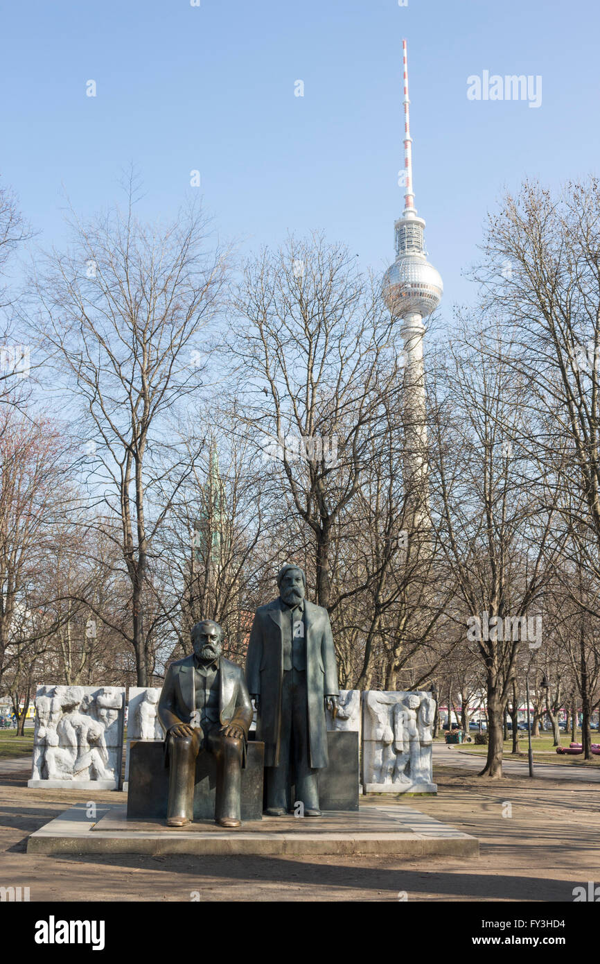 Marx-Engels-Forum-Berlin-Deutschland Stockfoto