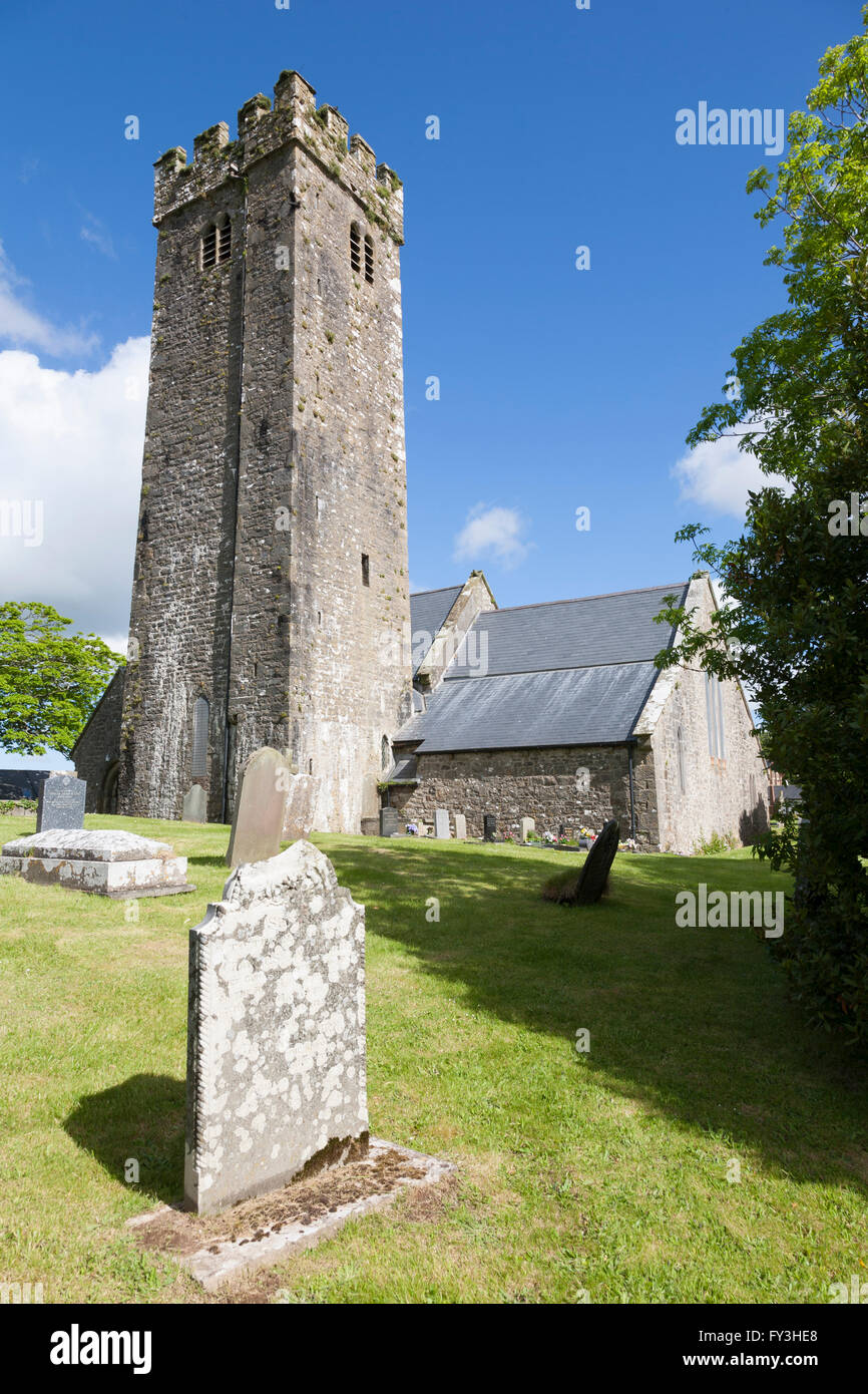 Kirche St. Florence, Klasse 2 denkmalgeschütztes Gebäude, St Florenz Tenby Pembrokeshire Stockfoto