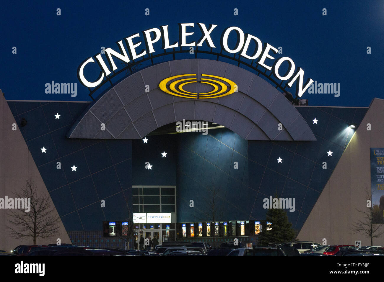 Cineplex Odeon Kino im RioCan Centre in Kingston, Ontario, am 18. März 2016. Stockfoto