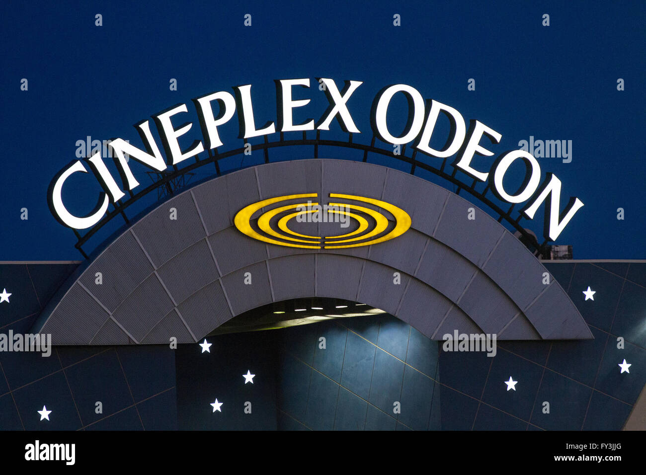 Cineplex Odeon Kino im RioCan Centre in Kingston, Ontario, am 18. März 2016. Stockfoto