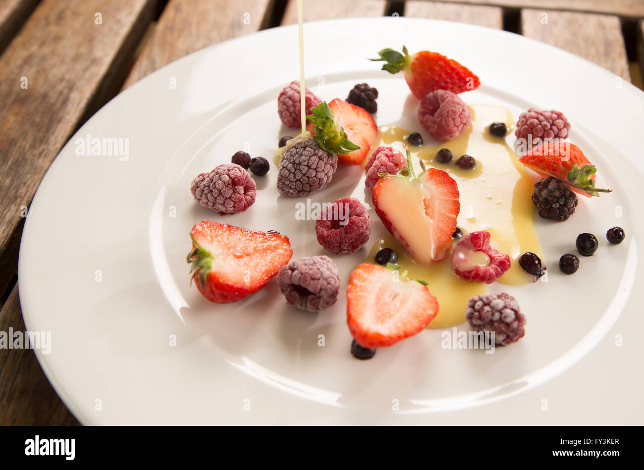 Gefrorene Sommerbeeren Stockfoto