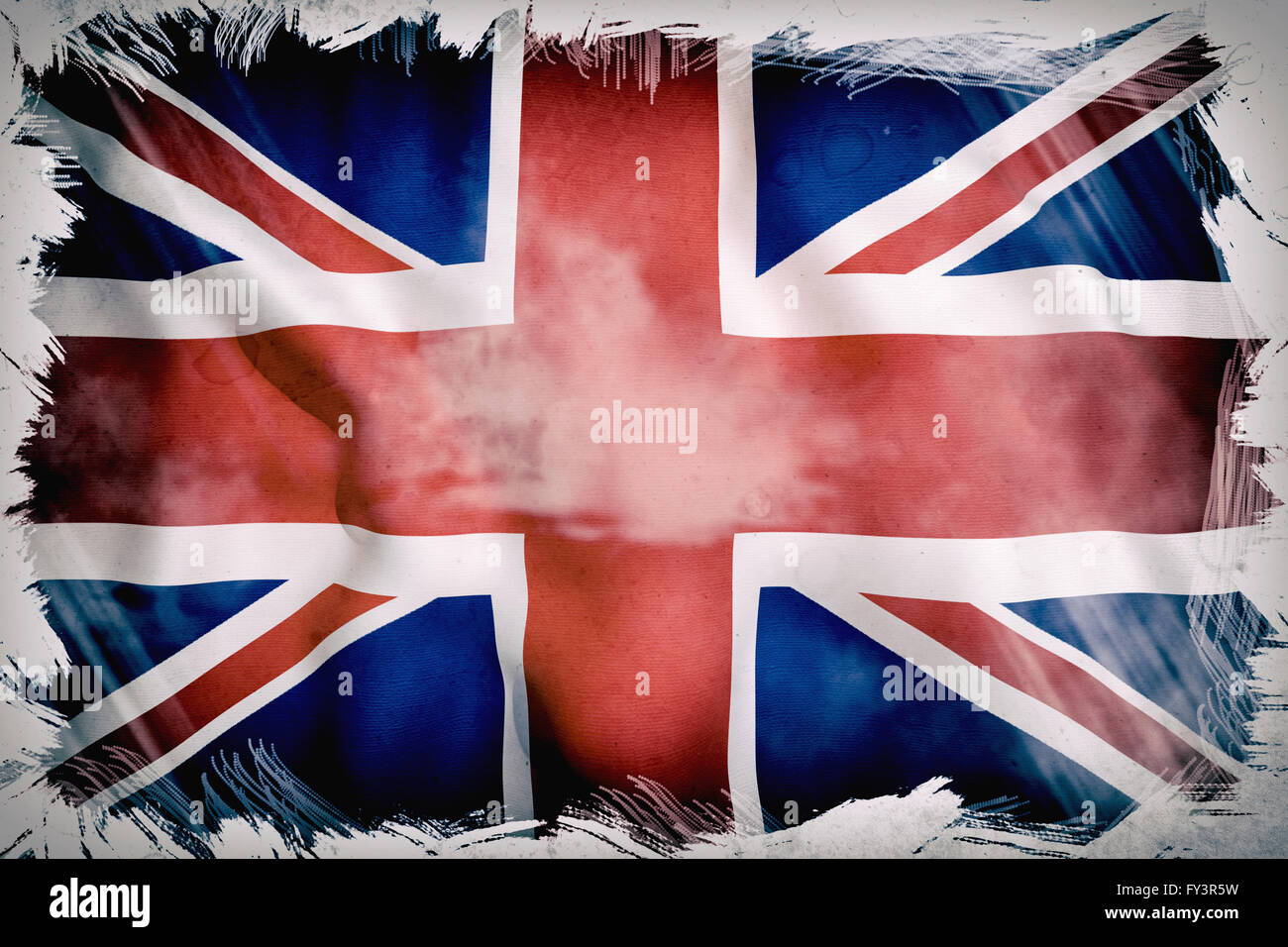 3D-Rendering eine Großbritannien-Flagge Stockfoto