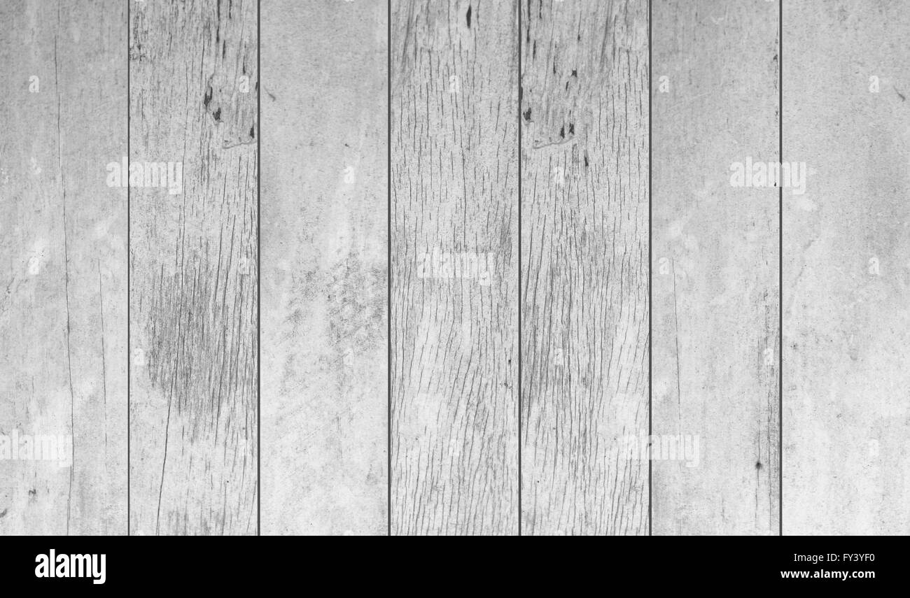 Weiße alte Holzbohlen für Hintergrund-Design. Stockfoto