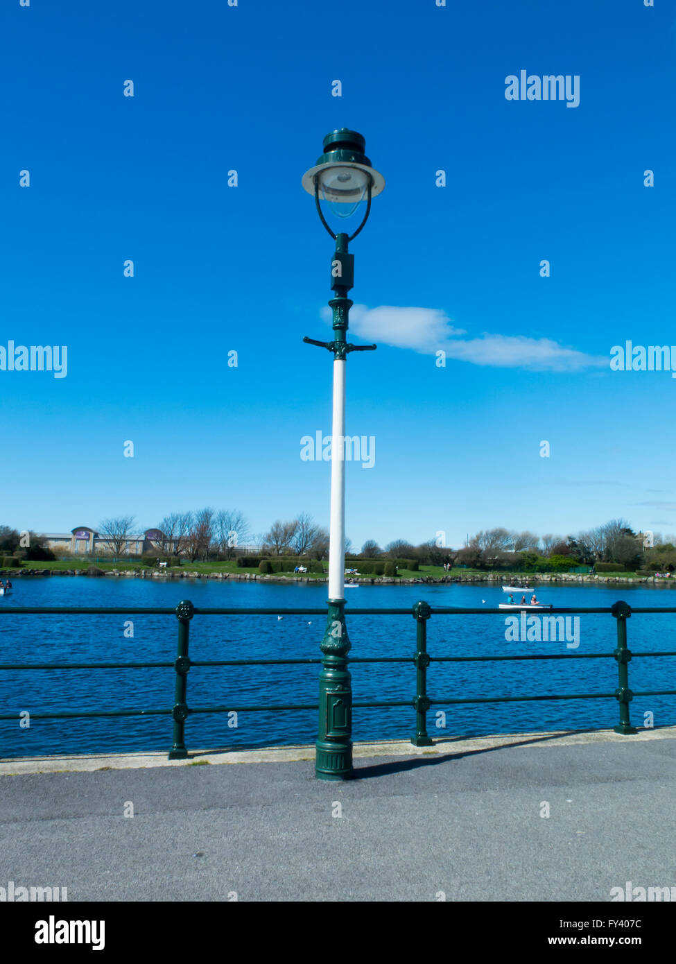 Viktorianischen Lampe in Kings Gärten Southport Stockfoto