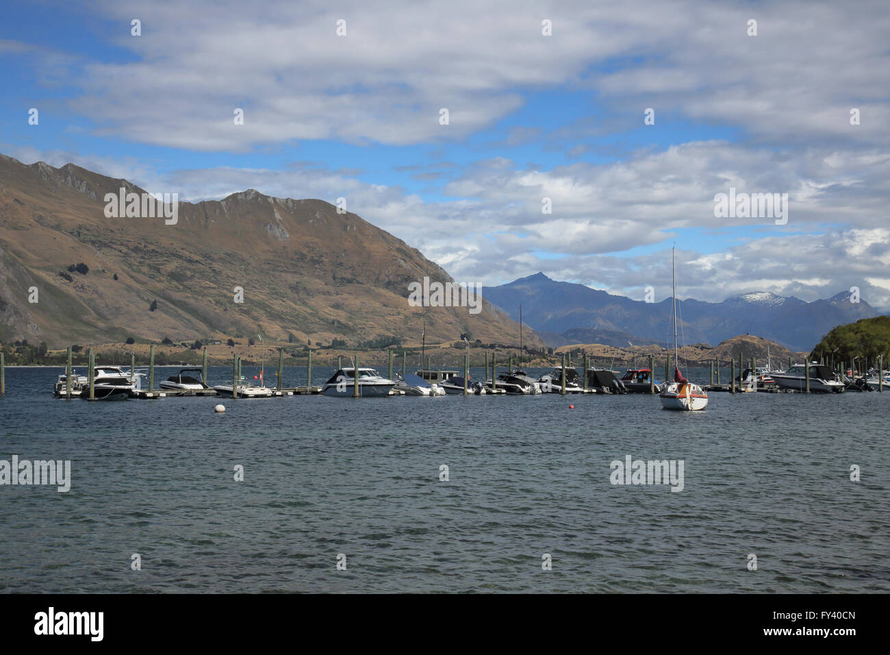 Wanaka See auf der Nordinsel Neuseelands Stockfoto