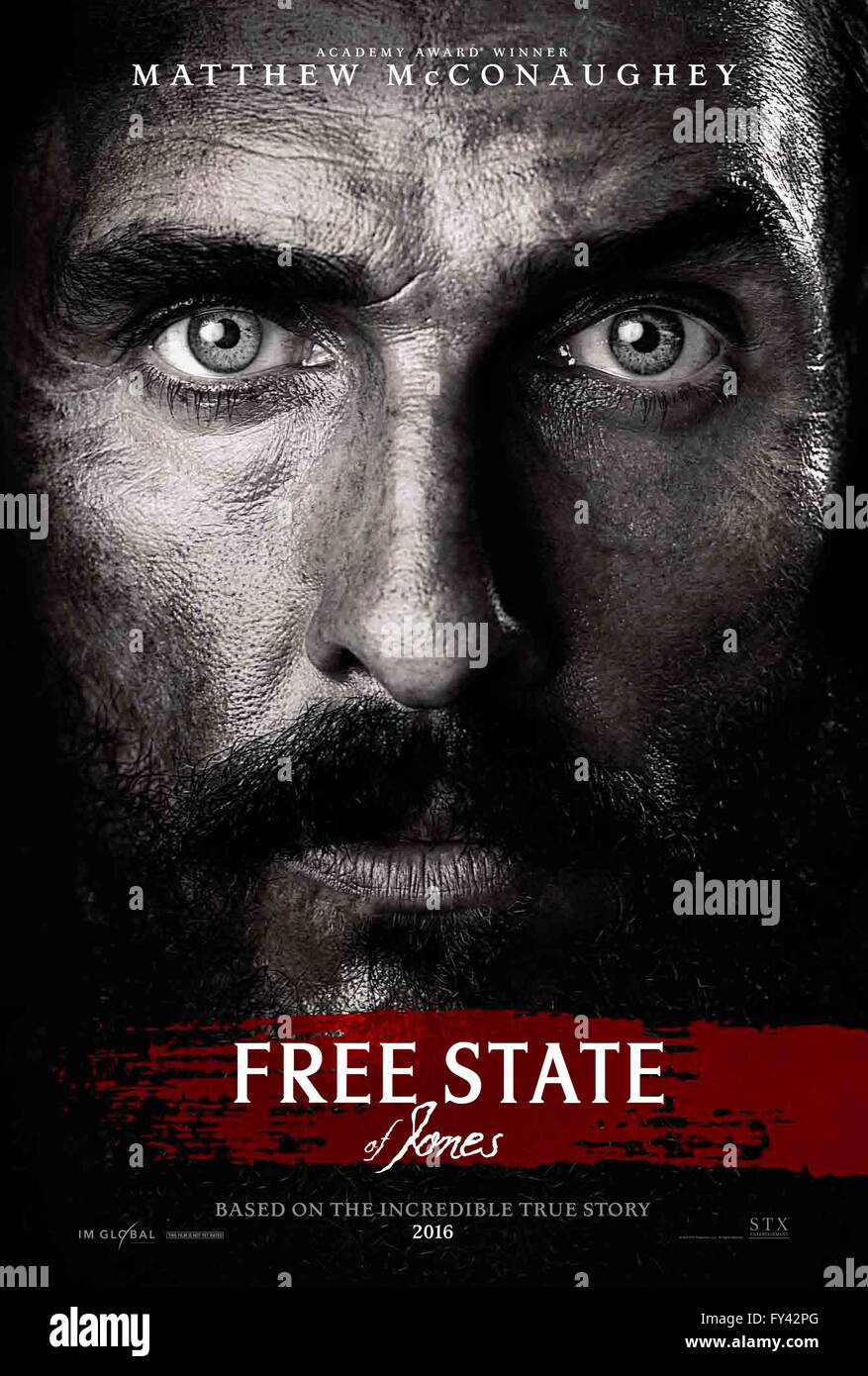 Datum der Freigabe: 24. Juni 2016 Titel: Free State Jones STUDIO: Bluegrass Filmen Regie: Gary Ross PLOT: als Bürgerkrieg die Nation spaltet, ein armer Bauer aus Mississippi führt eine Gruppe von Rebellen gegen die Konföderierten Armee Bild: MATTHEW MCCONAUGHEY als Newton Knight (Credit: C Bluegrass Filme/Unterhaltung Bilder /) Stockfoto