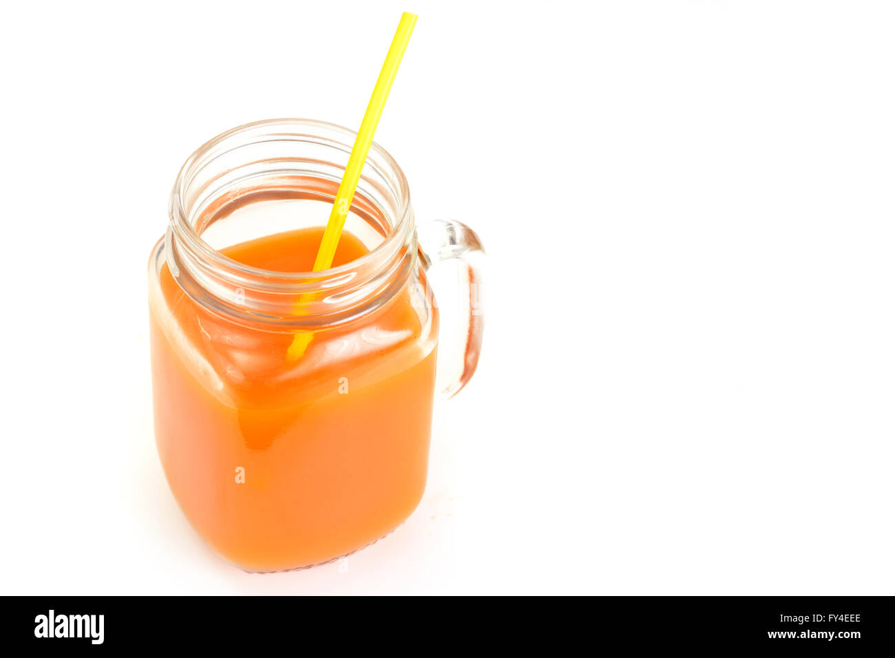 Gesunde Ernährung: Kürbis Saft, Apfel, Orange, Multifrucht. Stockfoto