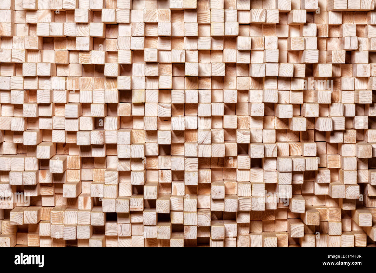 Hintergrund der geometrischen Naturholz Stockfoto