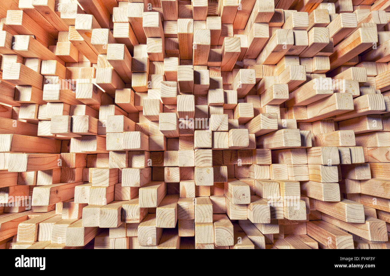 Hintergrund der geometrischen Naturholz Stockfoto