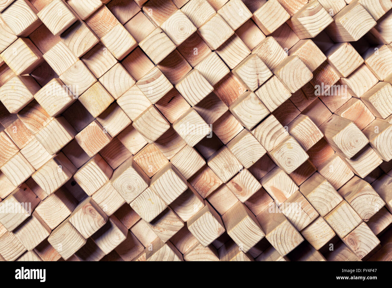 Hintergrund der geometrischen Naturholz Stockfoto