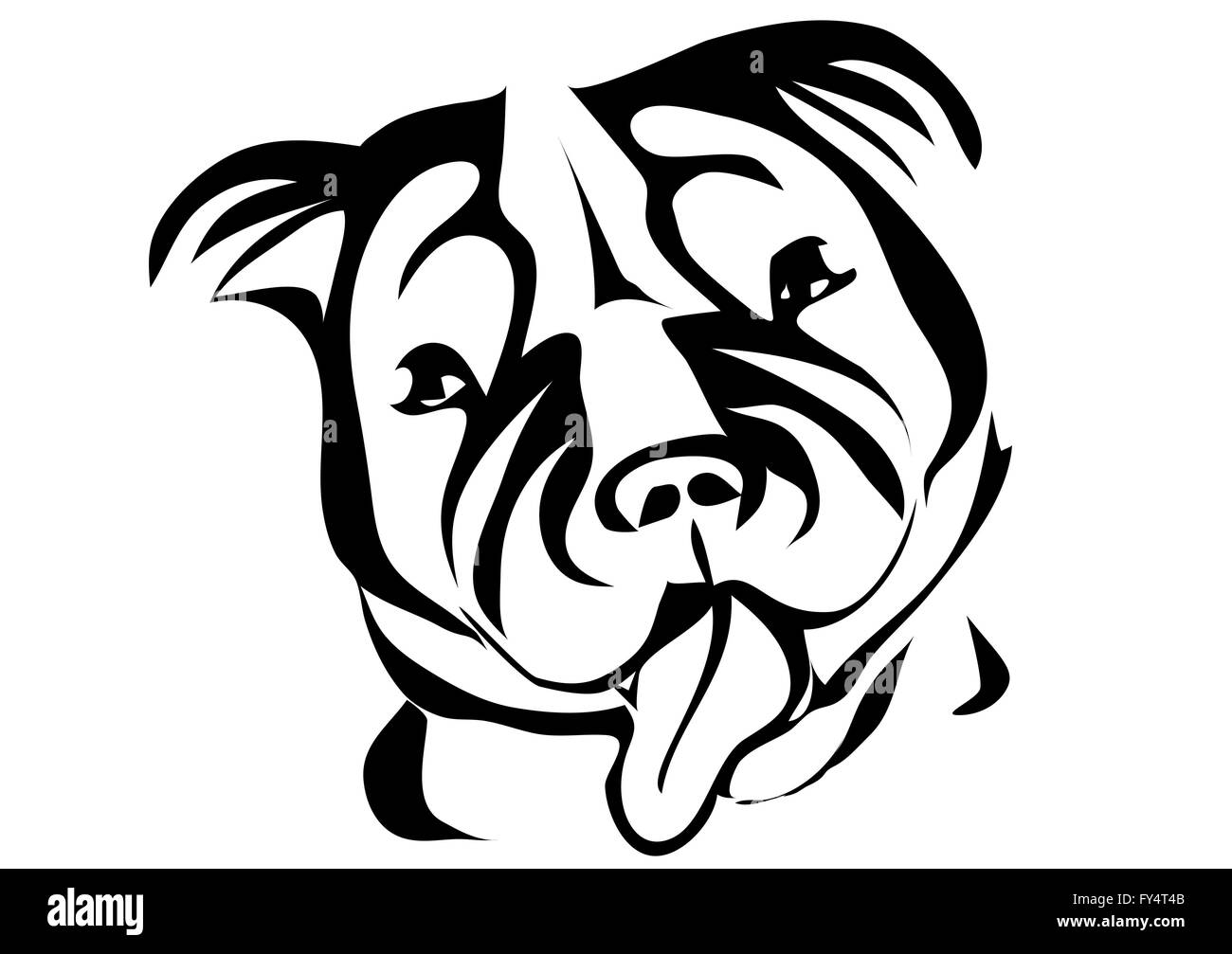 Staffordshire Bullterrier. Stockfoto