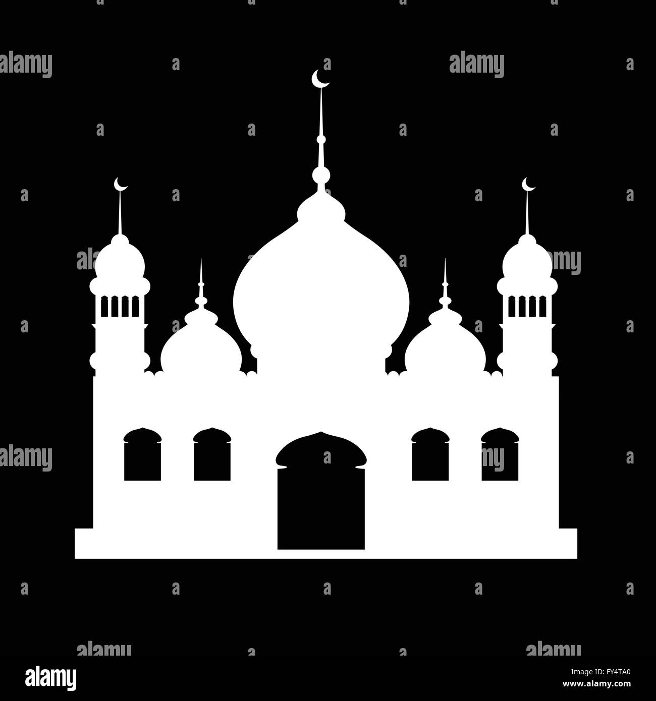 Silhouette der Moschee Stock Vektor