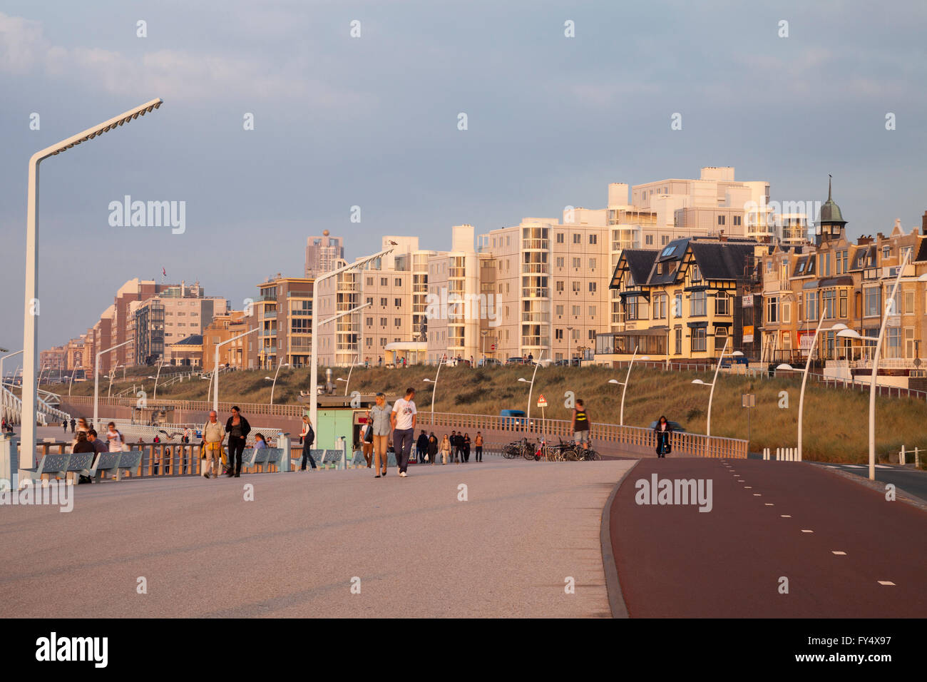 Strandpromenade, Scheveningen, den Haag, Holland, Niederlande Stockfoto