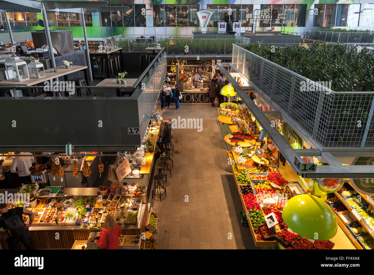 Markt Halle, Rotterdam, Holland, Niederlande Stockfoto