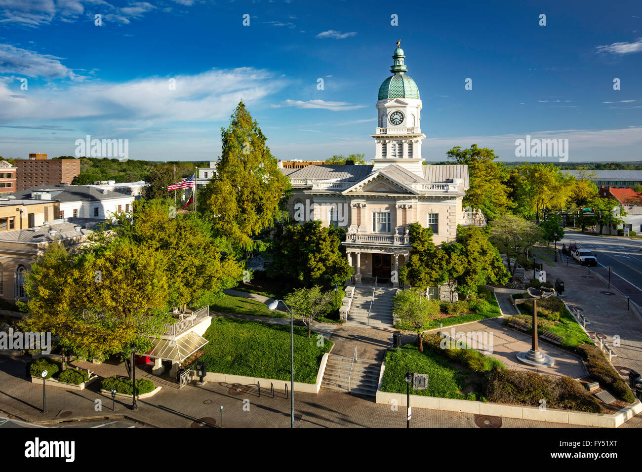 Am frühen Morgen Blick auf Rathaus und Stadt von Athen, Georgia, USA Stockfoto
