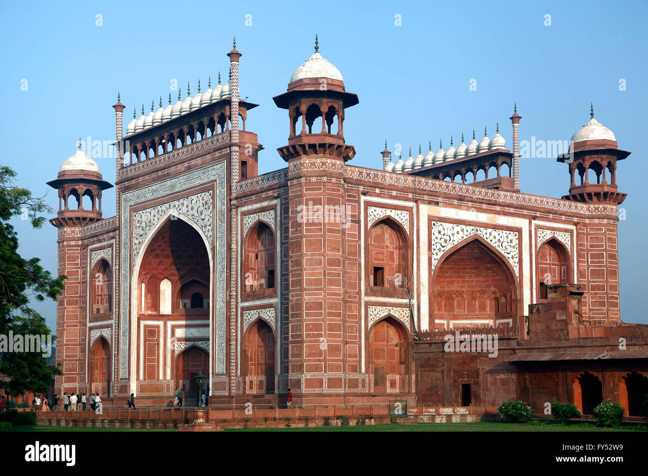 Great Gate, Taj Mahal, Agra, Uttar Pradesh, Indien Stockfoto