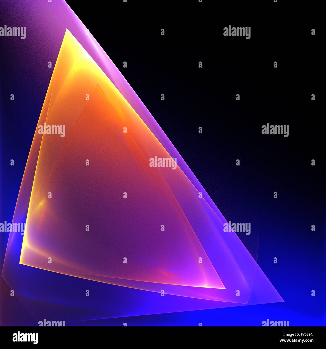 Glühende Dreieck. Abstrakte hell durchscheinenden geometrischen Hintergrund Stockfoto