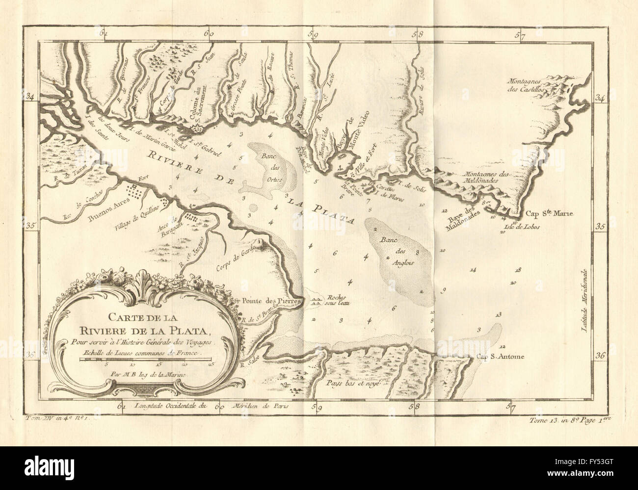 Mapa del rio de la plata uruguay Fotos und Bildmaterial in hoher