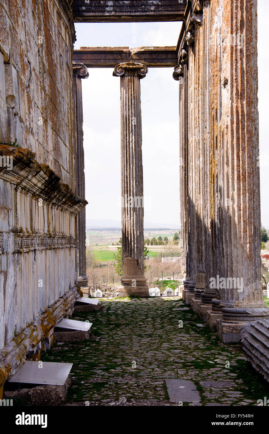 Zeus-Tempel, Aizanoi, Cavdarhisar, Kütahya, Türkei Stockfoto