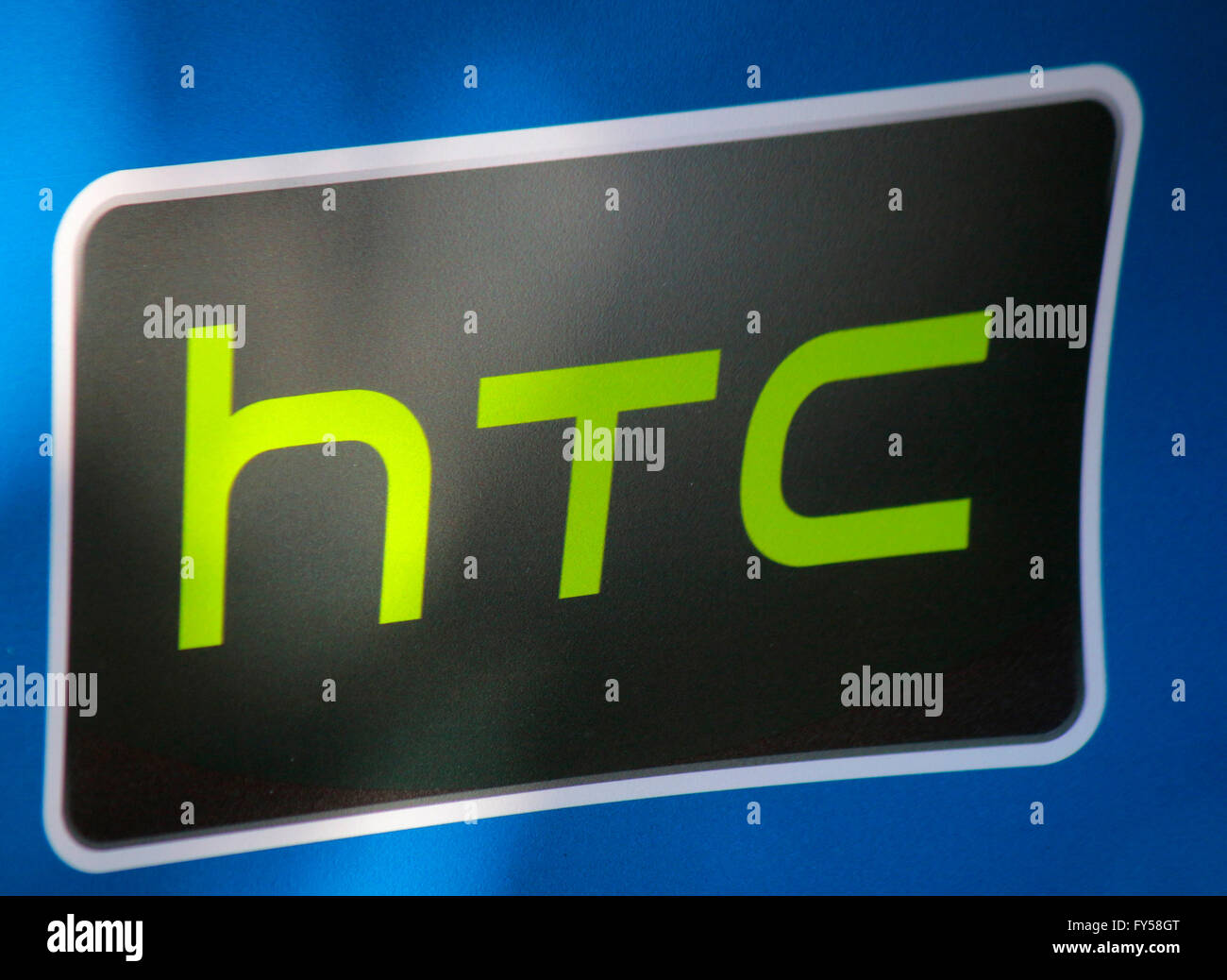 Das Logo der Marke "HTC", Berlin. Stockfoto